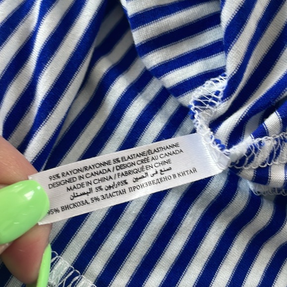 La Vie En Rose Striped Stretchy Flare Sleeveless Dress - Picture 4 of 7